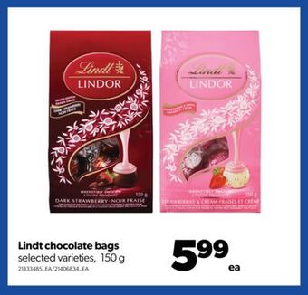 Real Canadian Superstore Lindt chocolate bags, 150 g offer