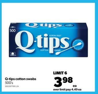 Real Canadian Superstore Q-tips cotton swabs, 500's offer