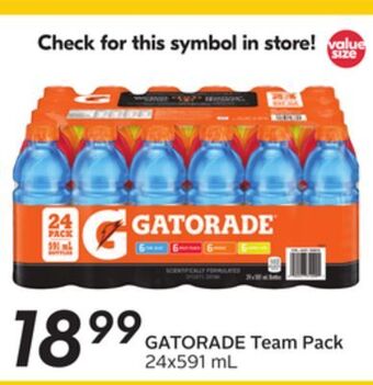 Sobeys Gatorade team pack offer