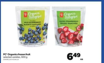 Real Canadian Superstore Pc® organics frozen fruit, 600 g offer
