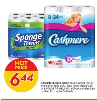 Sobeys Cashmere bath tissue offer
