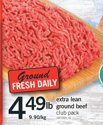 Fortinos Extra lean ground beef offer