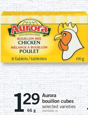 Fortinos Aurora bouillon cubes, 66 g offer