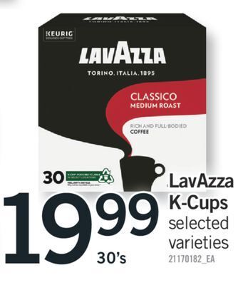 Fortinos Lavazza k-cups, 30's offer