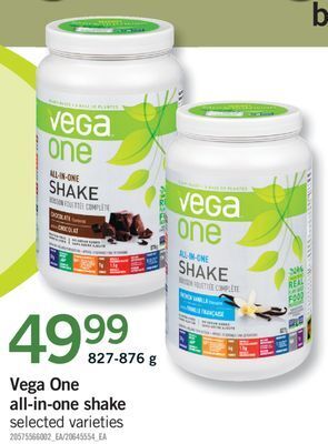 Fortinos Vega one all-in-one shake, 827-876 g offer