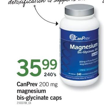 Fortinos Canprev, 200 mg magnesium bis-glycinate caps, 240's offer