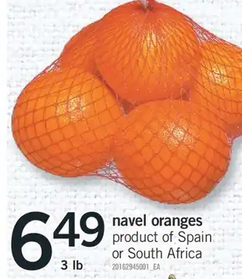 Fortinos Navel oranges, 3 lb offer