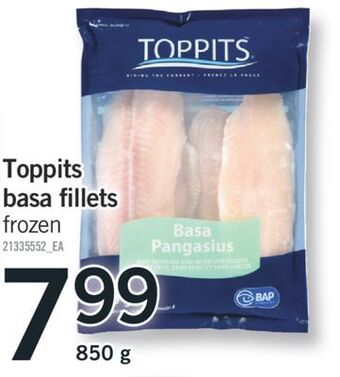 Fortinos Toppits basa fillets, 850 g offer