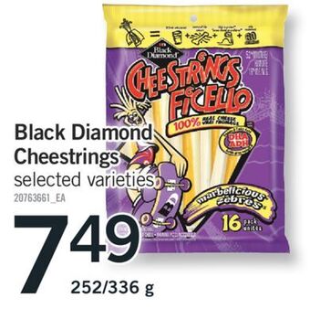 Fortinos Black diamond cheestrings, 252/336 g offer