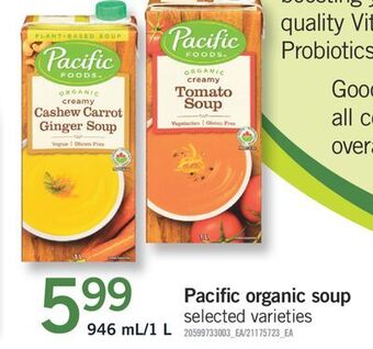 Fortinos Pacific organic soup, 946 ml/1 l offer