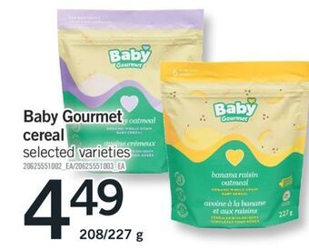 Fortinos Baby gourmet cereal, 208/227 g offer