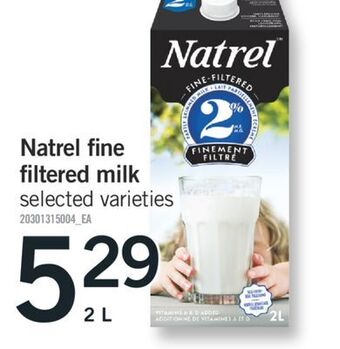 Fortinos Natrel fine filtered milk, 2 l offer