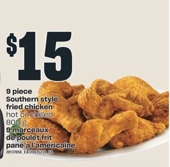 Independent Grocer 9 piece southern style fried chicken, 800 g offer