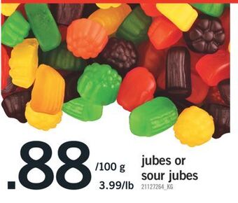 Fortinos Jubes or sour jubes offer