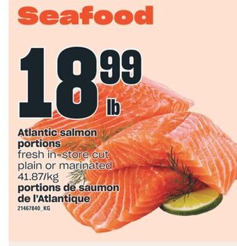 Independent Grocer Atlantic salmon portions offer