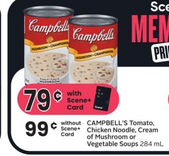 Foodland Campbell's tomato, chicken noodle, cream of mushroom or vegetable soups 284 ml offer