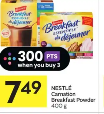 Foodland Nestlé carnation breakfast powder 400 g offer