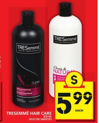 Food Basics Tresemmé hair care offer