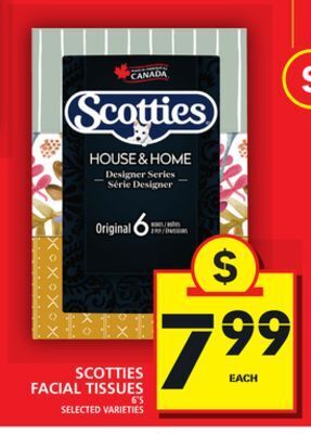Food Basics Scotties facial tissues offer