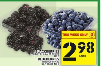 Food Basics Blackberries or blueberries offer