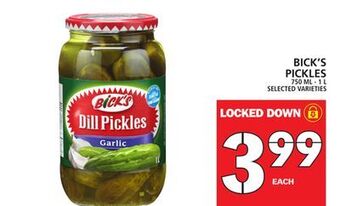 Food Basics Bick's pickles offer