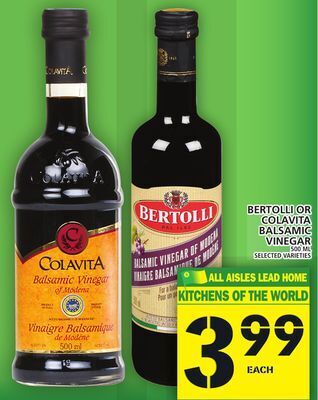 Food Basics Bertolli or colavita balsamic vinegar offer