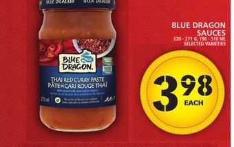 Food Basics Blue dragon sauces offer