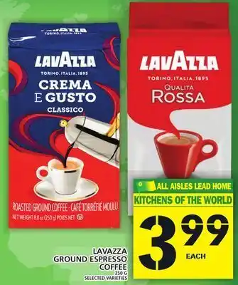 Food Basics Lavazza ground espresso coffee offer