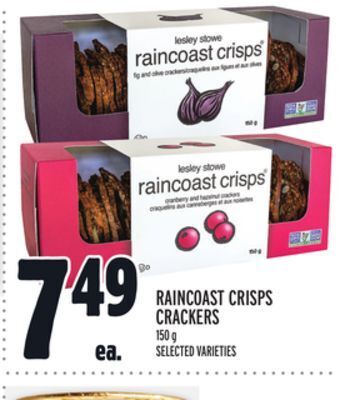 Metro Raincoast crisps crackers offer