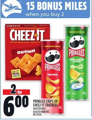 Metro Pringles chips or cheez-it crackers offer
