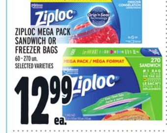 Metro Ziploc mega pack sandwich or freezer bags offer