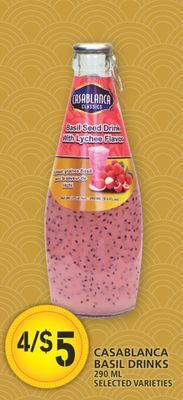 Food Basics Casablanca basil drinks offer