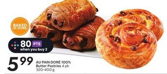 Sobeys Au pain doré 100% butter pastries offer