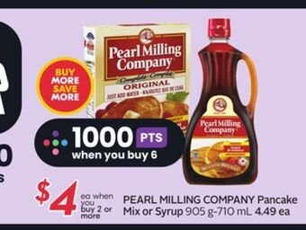 Sobeys Pearl milling company pancake mix or syrup offer