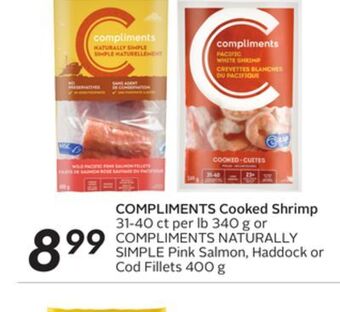 Sobeys Compliments cooked shrimp offer