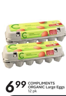 Sobeys Compliments organic large eggs offer
