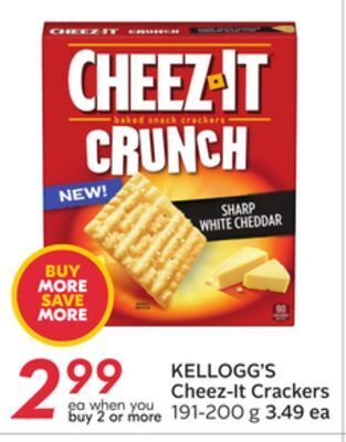 Sobeys Kellogg's cheez-it crackers offer