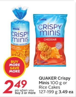Sobeys Quaker crispy minis offer