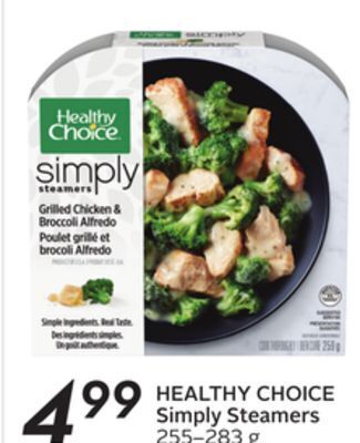Sobeys Healthy choice simply steamers offer