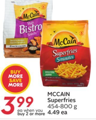 Sobeys Mccain superfries offer