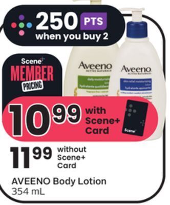 Sobeys Aveeno body lotion offer