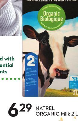 Sobeys Natrel organic milk offer