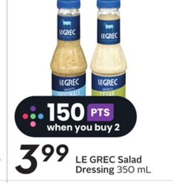 Sobeys Le grec salad dressing offer