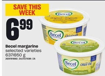 Loblaws Becel margarine, 637/850 g offer