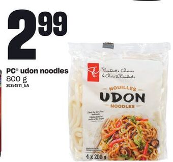 Loblaws Pc® udon noodles, 800 g offer