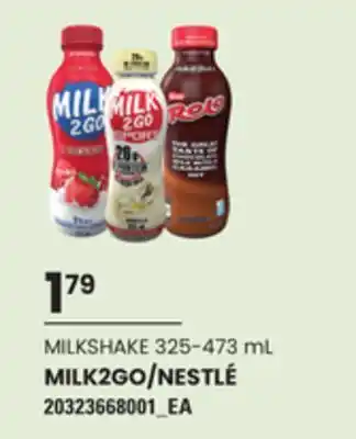 Loblaws Milk2go/nestlé milkshake, 325-473 ml offer