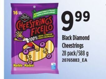 Loblaws Black diamond cheestrings, 28 pack/588 g offer
