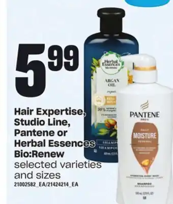 Loblaws Hair expertise, studio line, pantene or herbal essences bio:renew offer