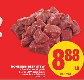 No Frills Boneless beef stew offer