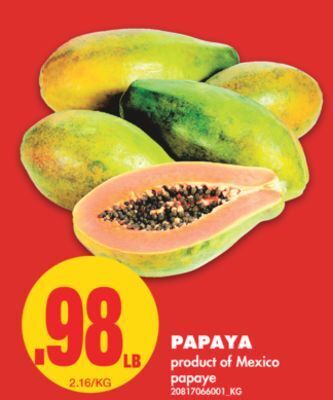 No Frills Papaya offer